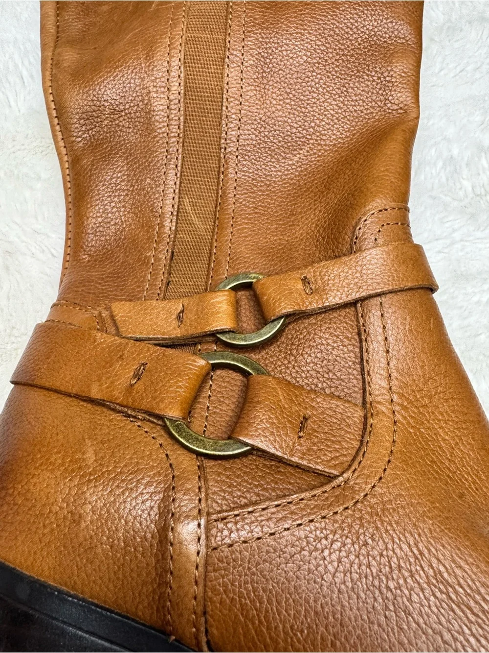 Naturalizer Dark Tan Leather Knee High Boots Women’s 7.5